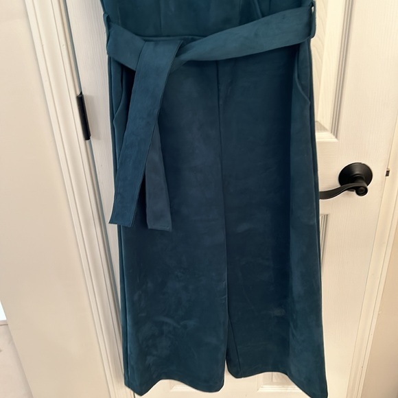 Suede Green Jumpsuit - Picture 3 of 9